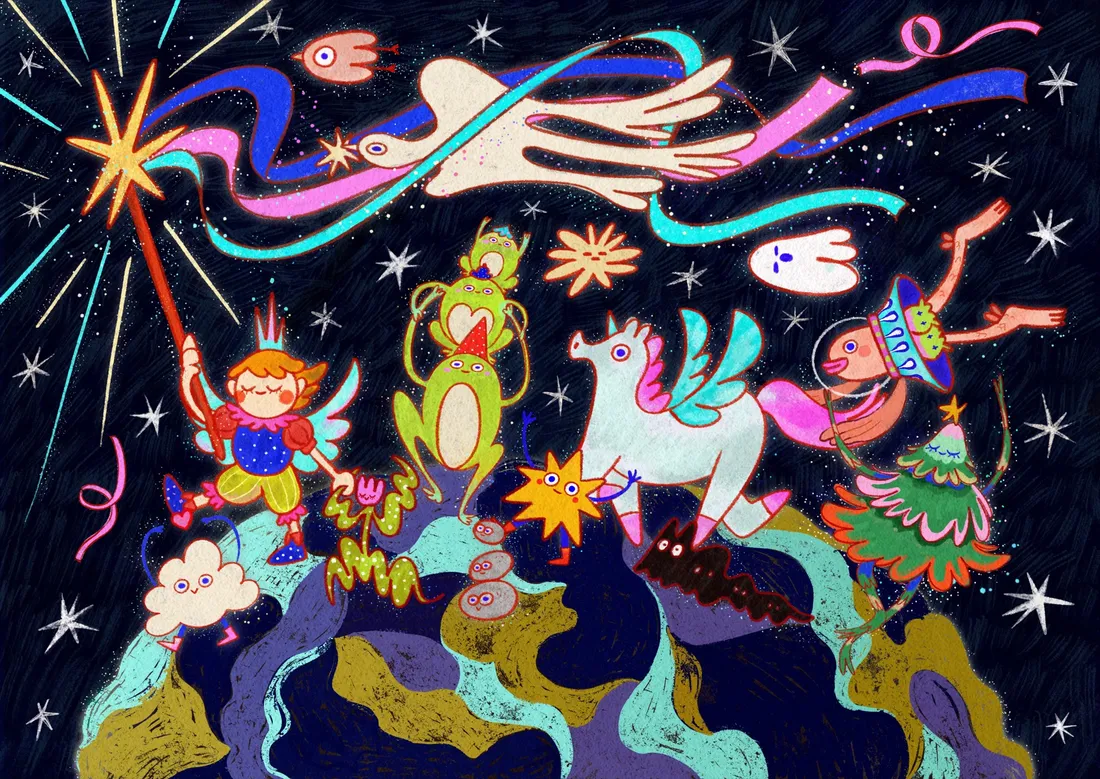 幽默之星角色插畫 — 神隊友之歌